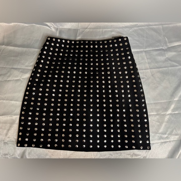 H&M Black and Silver Embellished Mini Pencil Skirt - Picture 3 of 5